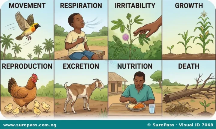 Characteristics of Living Things and Plant-Animal Differences for SS 1