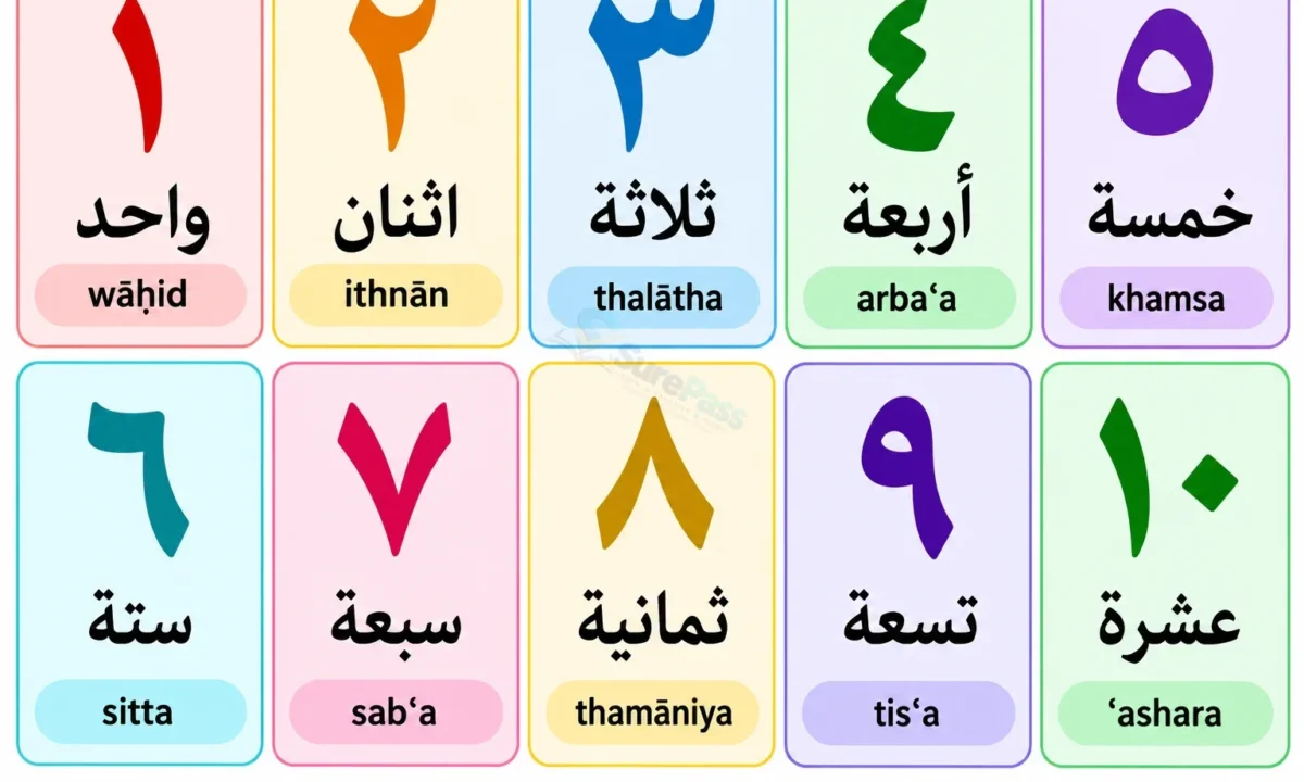 Arabic Numbers 1–50 and Number Pronunciation for Primary 1
