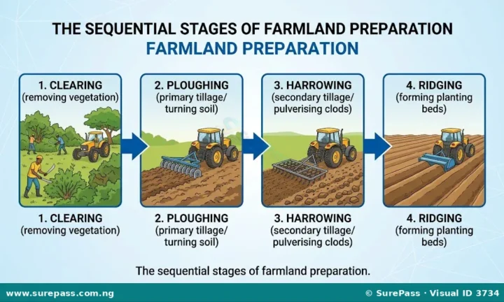 Farmland Preparation, Clearing, Ploughing, Harrowing and Ridging for SS 1