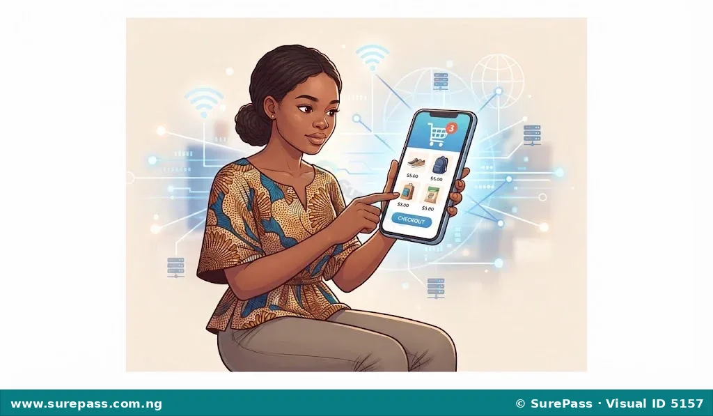 A person shopping online using a smartphone.