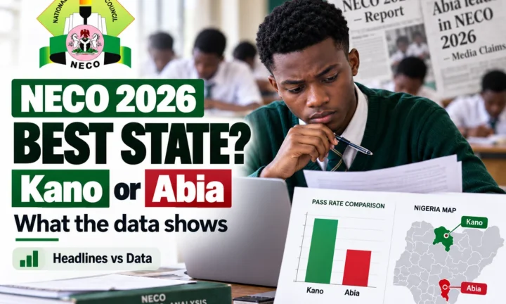 Kano or Abia? The NECO 2026 ‘Best State’ Headlines Are Confusing — Here’s What the Data Actually Shows