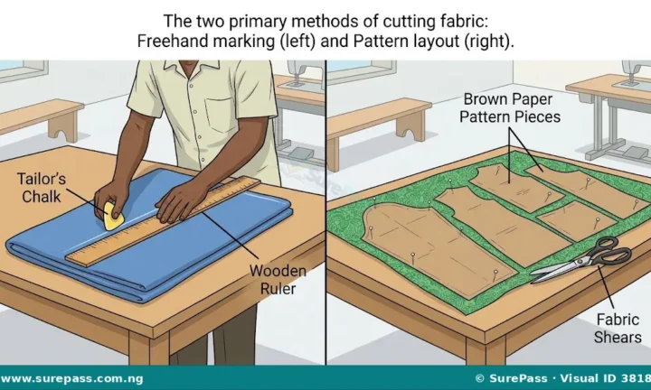 Freehand and Pattern Methods of Cutting Fabric for Garments for SS 1