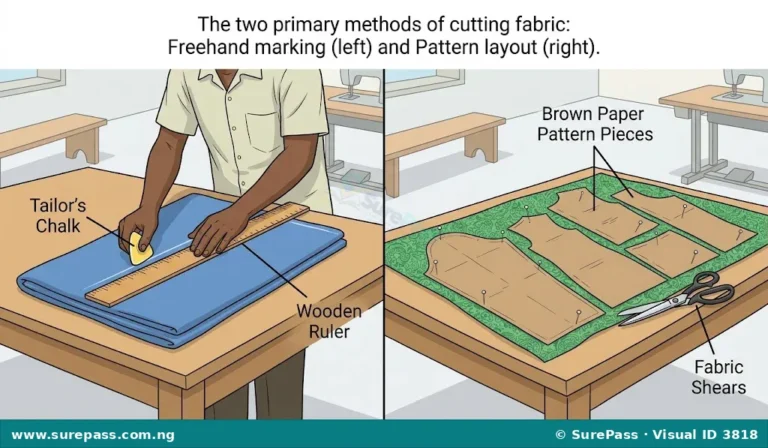 Freehand and Pattern Methods of Cutting Fabric for Garments for SS 1