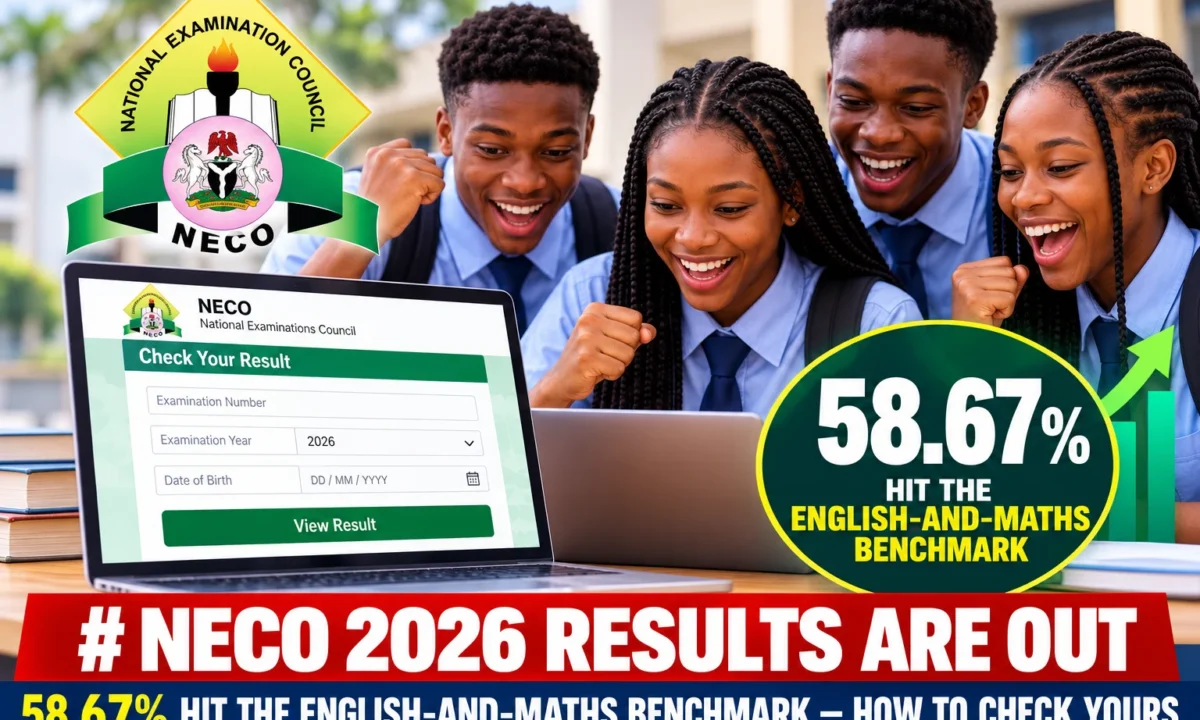 NECO 2026 Results Are Out: 58.67% Hit the English-and-Maths Benchmark — How to Check Yours
