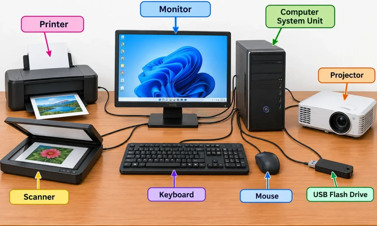 Meaning, Types and Functions of Peripheral Devices for Primary 4