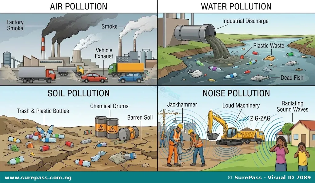 Types, Sources, Effects and Control of Pollution for SS 1