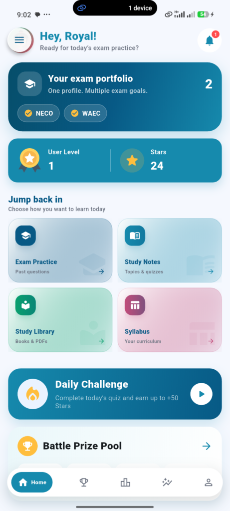 SurePass O-Level app screen