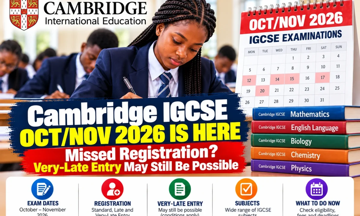Cambridge IGCSE Oct/Nov 2026 Is Here — Missed Registration? Very-Late Entry May Still Be Possible