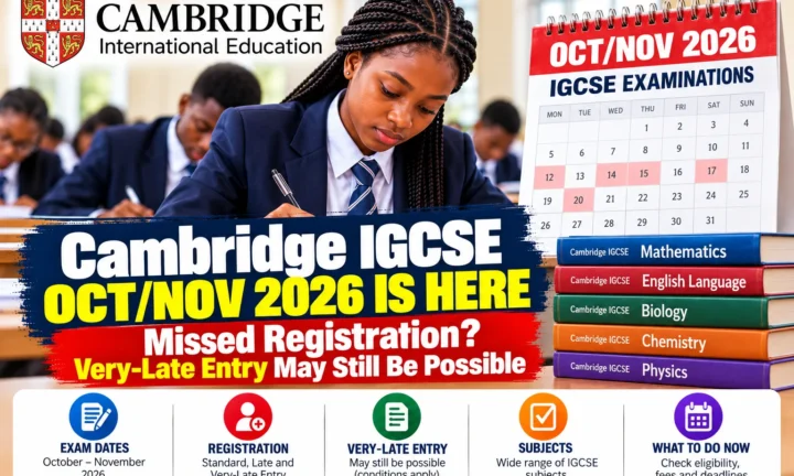 Cambridge IGCSE Oct/Nov 2026 Is Here — Missed Registration? Very-Late Entry May Still Be Possible