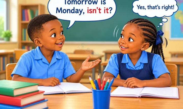Listening and Speaking: Dialogue using tag questions for Primary 4