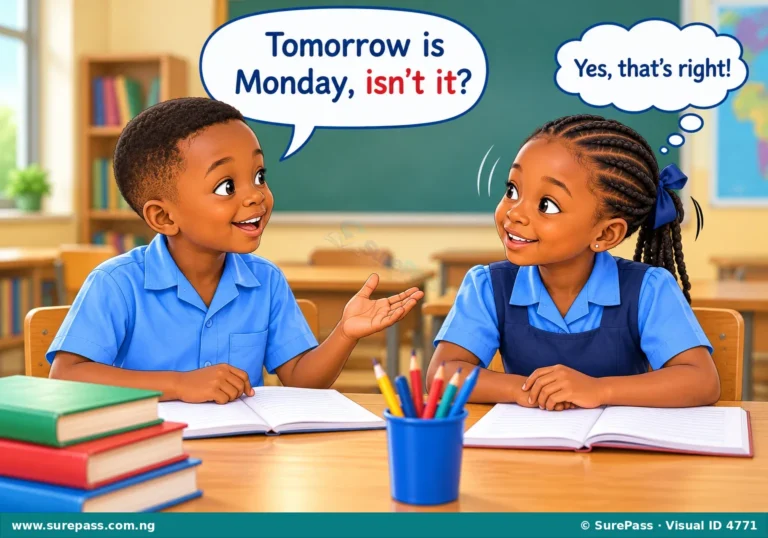 Listening and Speaking: Dialogue using tag questions for Primary 4