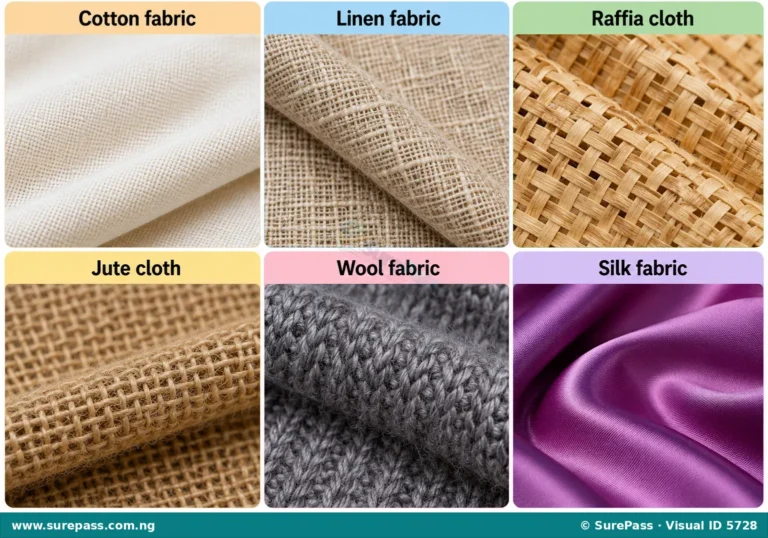 Types, Properties and Uses of Fibres and Fabrics for JSS 1