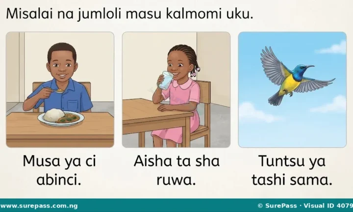 Ginin Jumloli Masu Kalmomi Biyu Zuwa Huɗu for Primary 1