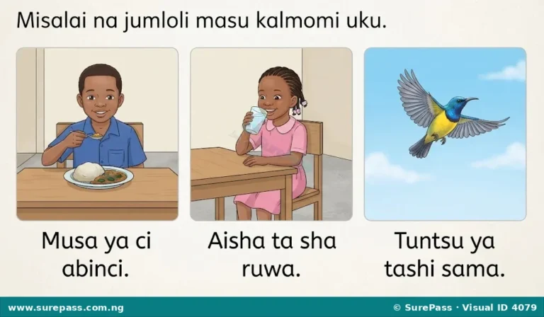 Ginin Jumloli Masu Kalmomi Biyu Zuwa Huɗu for Primary 1