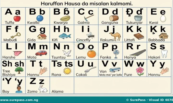 Haruffan Hausa, Baƙaƙe da Wasula for Primary 1