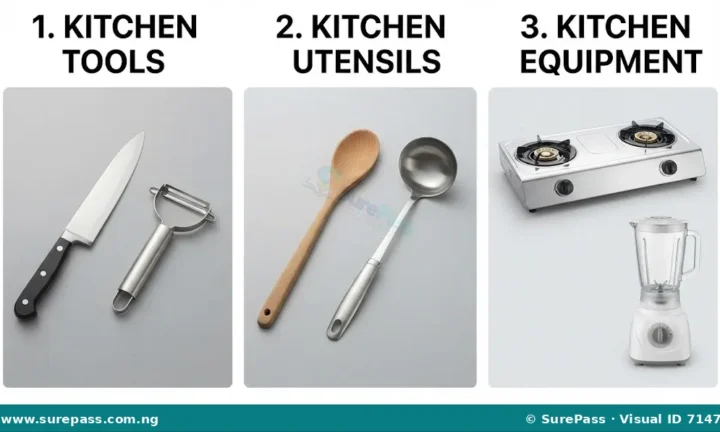 Kitchen Tools, Utensils and Equipment, Uses and Safety for SS 1