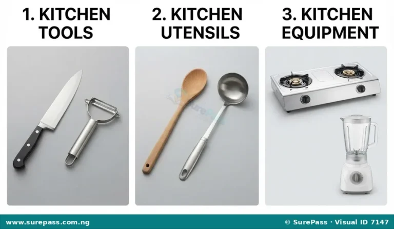 Kitchen Tools, Utensils and Equipment, Uses and Safety for SS 1