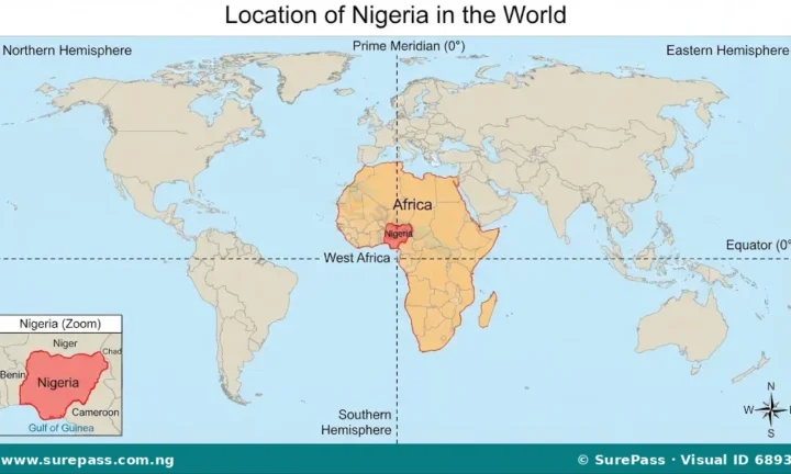 Location, Size and Physical Setting of Nigeria for SS 1