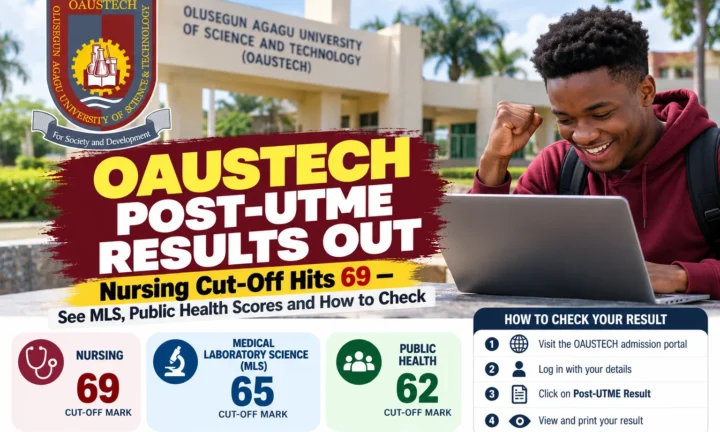 OAUSTECH Post-UTME Results Out: Nursing Cut-Off Hits 69 — See MLS, Public Health Scores and How to Check