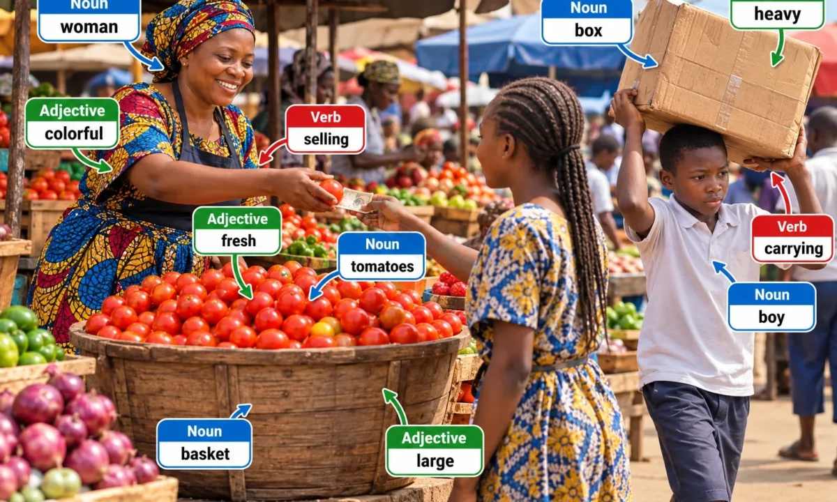 Grammar: Nouns, Verbs and Adjectives for JSS 1