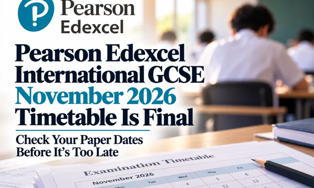 Pearson Edexcel International GCSE November 2026 Timetable Is Final — Check Your Paper Dates Before It’s Too Late