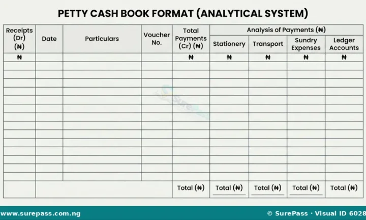 Meaning, Systems and Preparation of Petty Cash Book for SS 1