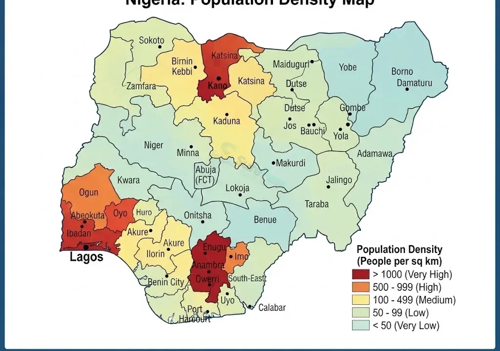 Population Distribution and Settlement Patterns in Nigeria for SS 1