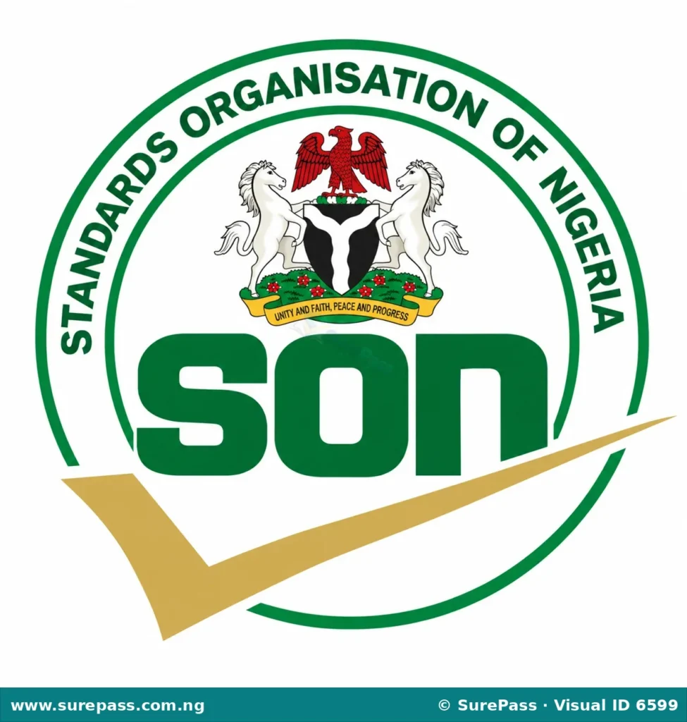 Official logo of the Standards Organisation of Nigeria (SON).
