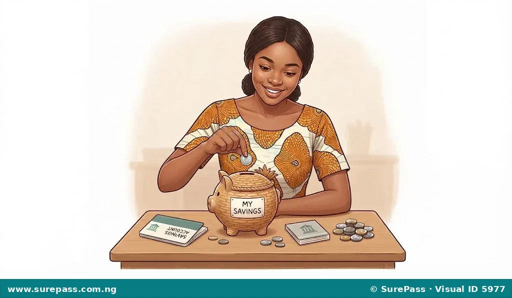 A person placing a coin into a piggy bank, symbolising individual savings.