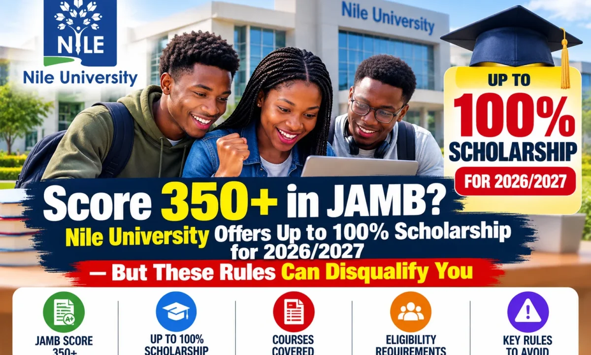 Score 350+ in JAMB? Nile University Offers Up to 100% Scholarship for 2026/2027 — But These Rules Can Disqualify You