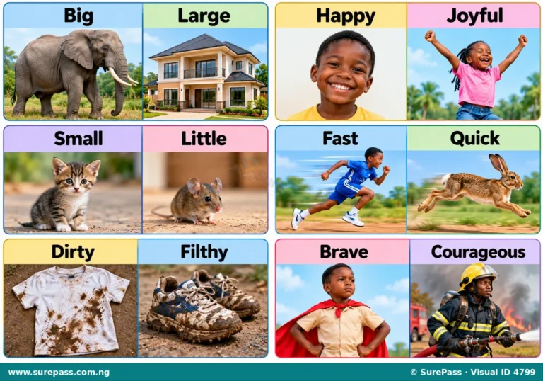 Grammar and Vocabulary: Sense Relations: synonyms antonyms homonyms and hyponyms for Primary 4