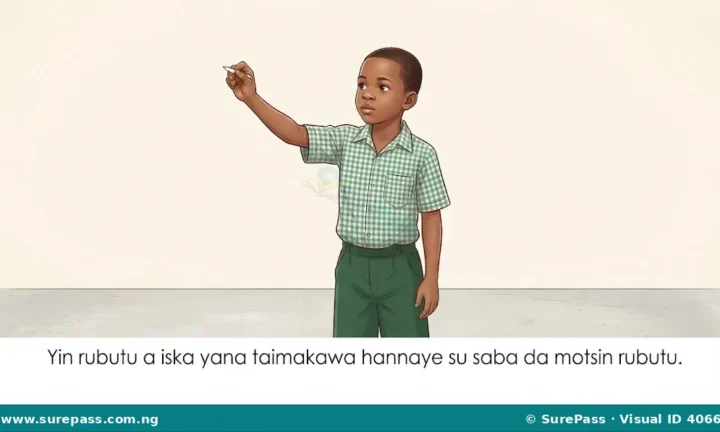 Shirin Fara Rubutu da Riƙe Alƙalami for Primary 1