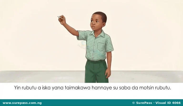 Shirin Fara Rubutu da Riƙe Alƙalami for Primary 1