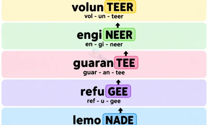 Listening and Speaking: Stress in Four- Syllable Words for SS 1