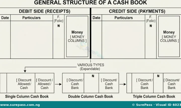 Meaning, Functions and Types of Cash Book for SS 1