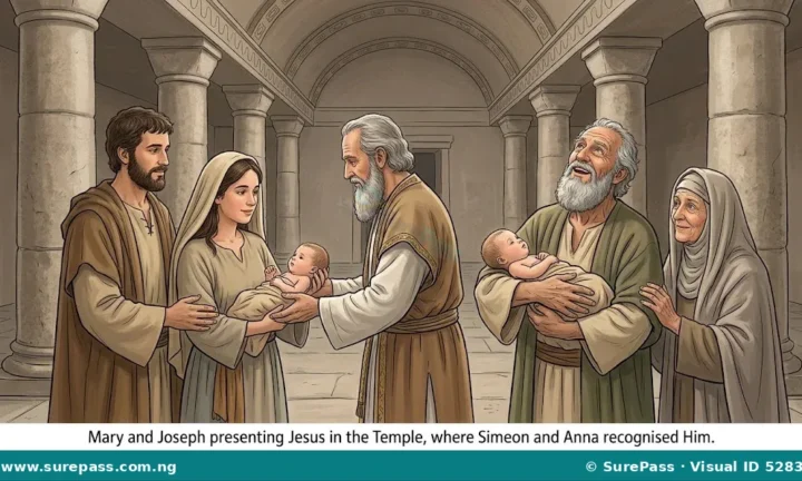 Presentation of Jesus in the Temple and the Prophecies of Simeon and Anna for JSS 1
