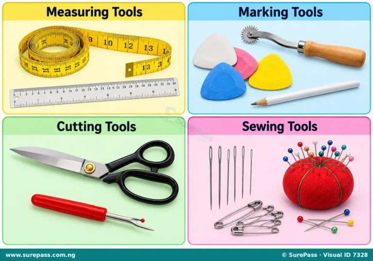 Sewing Tools, Equipment, Machines, Use and Care for SS 1