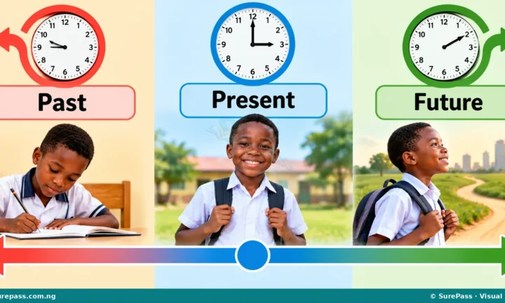 Grammar and Vocabulary: Using past, present and future tenses for Primary 4